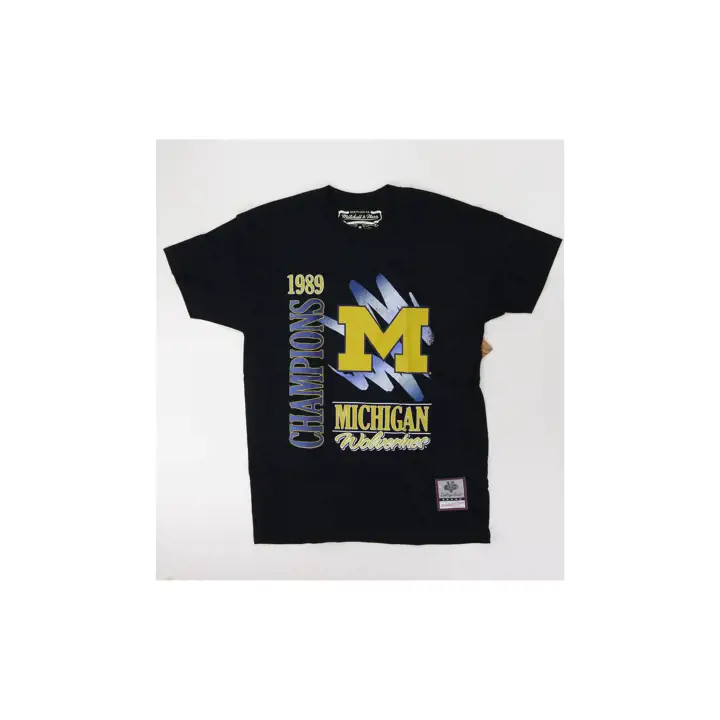 T-shirt Michigan Wolverines NCAA rétro brosse marine