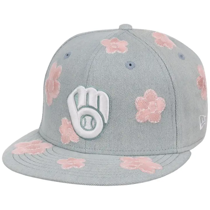 Milwaukee Brewers MLB Denim Flower 59FIFTY DENIM/DENIM/GRY
