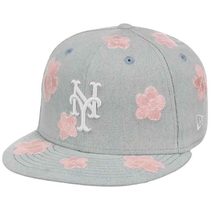 New York Mets MLB Denim Flower 59FIFTY DENIM/DENIM/GRY