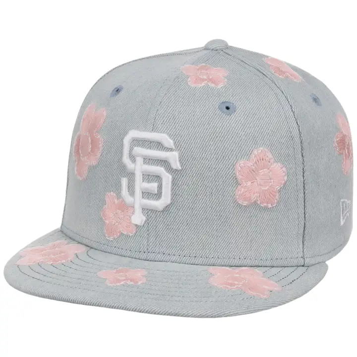 Casquette MLB 59FIFTY en jean motif fleur San Francisco Giants Jean/Jean/Gris