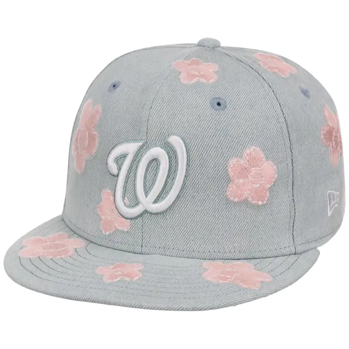 Washington Nationals MLB Denim Flower 59FIFTY DENIM/DENIM/GR