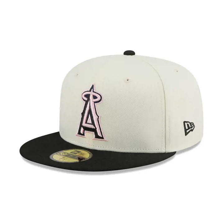 Anaheim Angels MLB Chrome Blk Pink 59FIFTY CHRM/BLK/PNK
