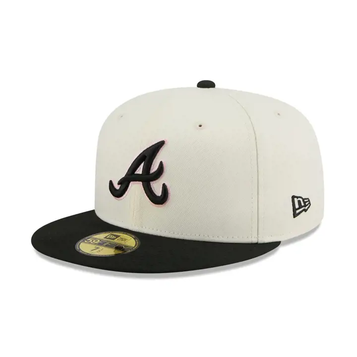 Atlanta Braves MLB Chrome Noir Rose 59FIFTY CHRM/NOIR/ROSE