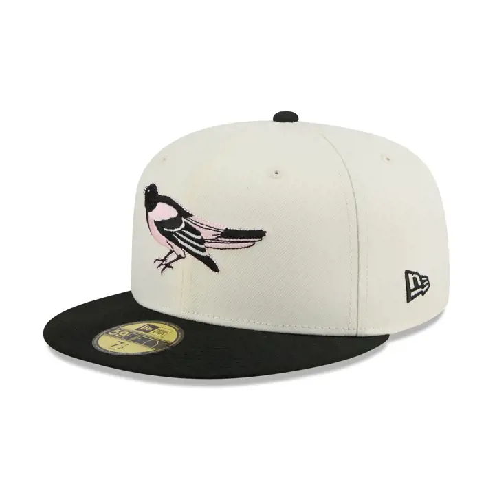 Casquette 59FIFTY Chrome MLB des Orioles de Baltimore, noir et rose