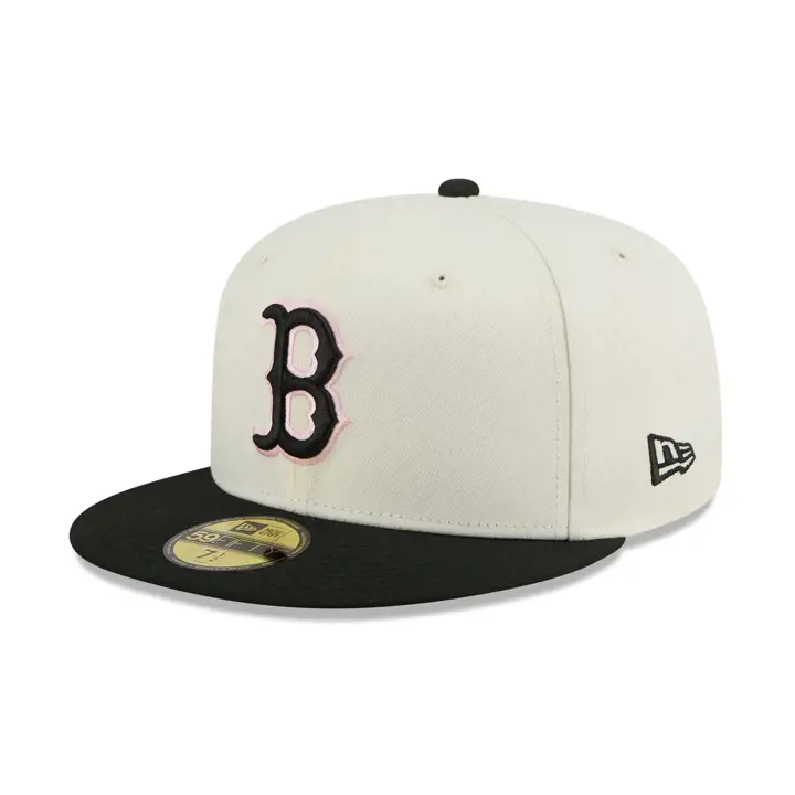 Boston Red Sox MLB Chrome Noir Rose 59FIFTY CHRM/BLK/PNK