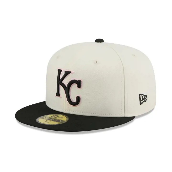 Kansas City Royals MLB Chrome Noir Rose 59FIFTY CHR/NOIR/ROS