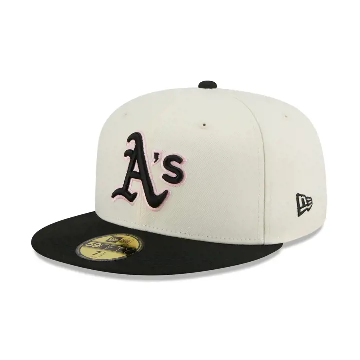 Oakland Athletics MLB Chrome Noir Rose 59FIFTY CHRM/BLK/PNK