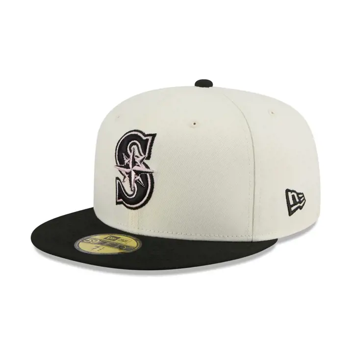 Seattle Mariners MLB Chrome Noir Rose 59FIFTY CHRM/NOIR/ROSE