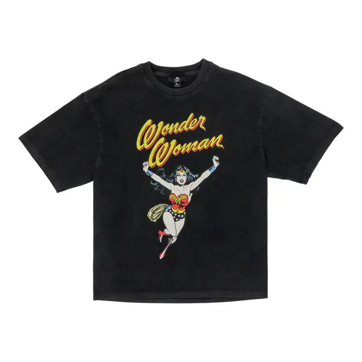T-shirt noir Wonder Woman DC 90e anniversaire Wonder Woman Comic