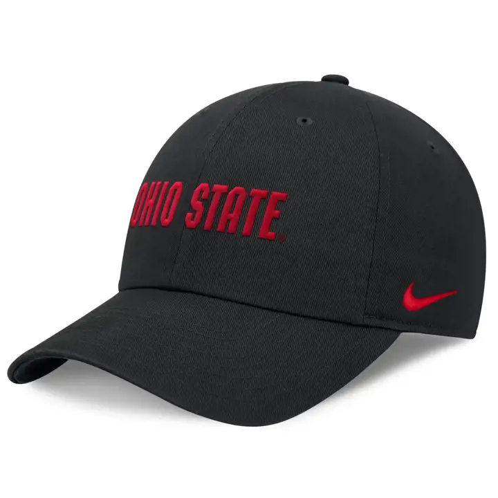 Ohio State Buckeyes NCAA Wordmark Easy Adj NOIR