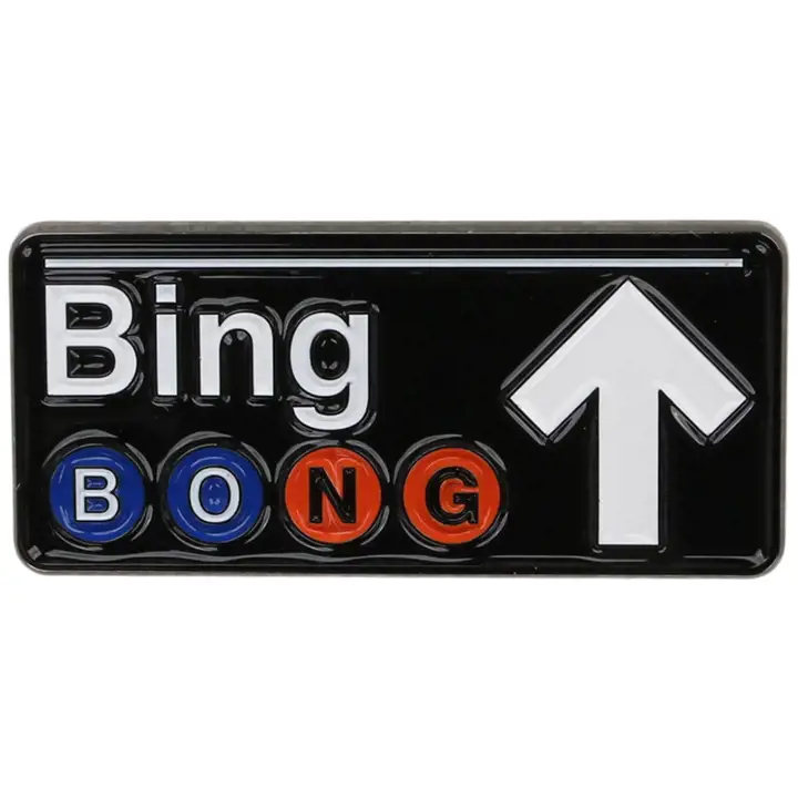Épingle de sac à dos Bing Bong Subway, marque privée NOIR/BLEU