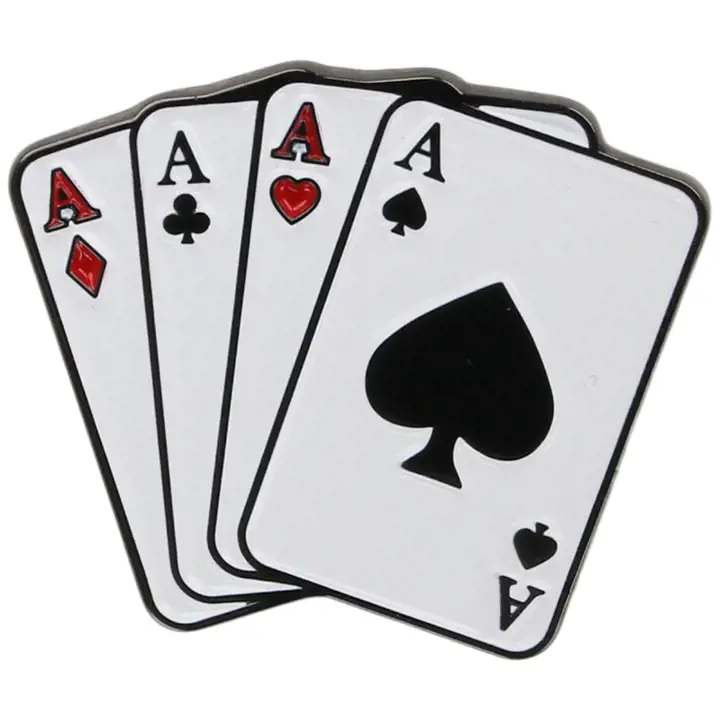 Marque de distributeur ÉPINGLE DE CHAPEAU ALL ACES BLANC/NOIR