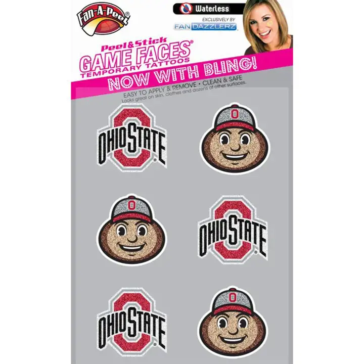 Ohio State Buckeyes Ohio State Fandazzlerz - Lot de 6 ast