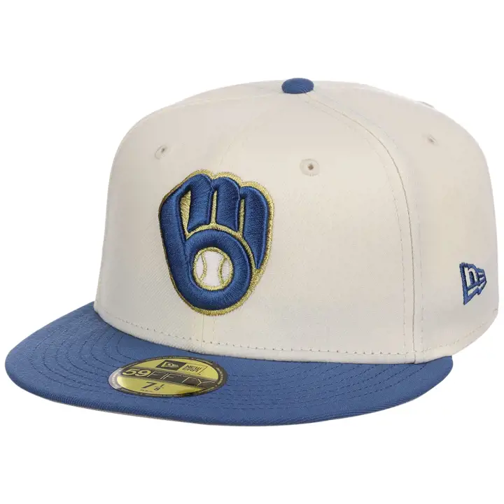 Milwaukee Brewers MLB Chrome Indigo 59FIFTY CHROME/INDIGO/GR