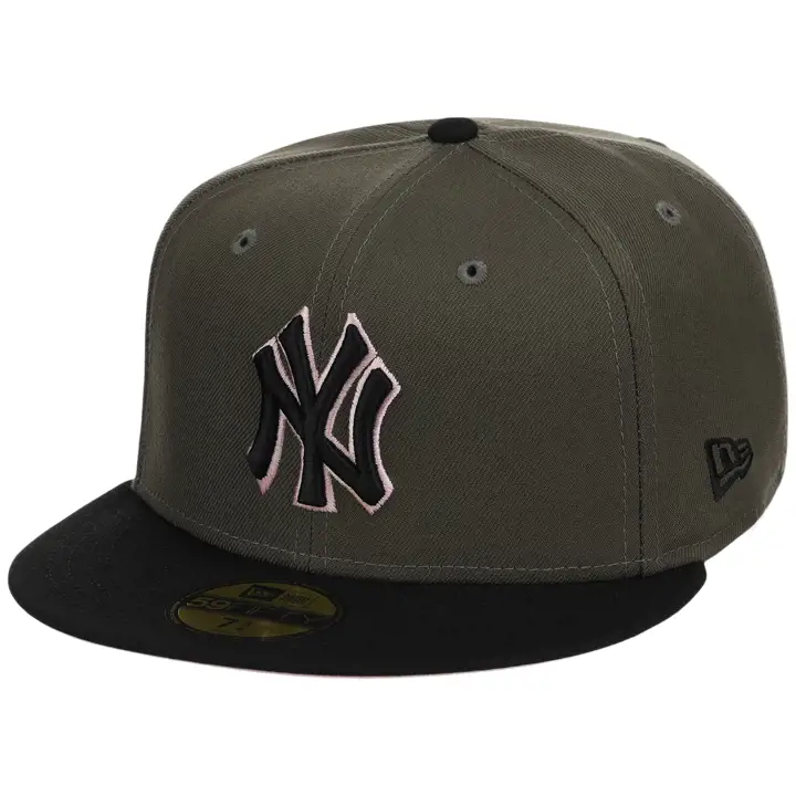 New York Yankees MLB Dirty Olive 59FIFTY OLV/BLK/PNK