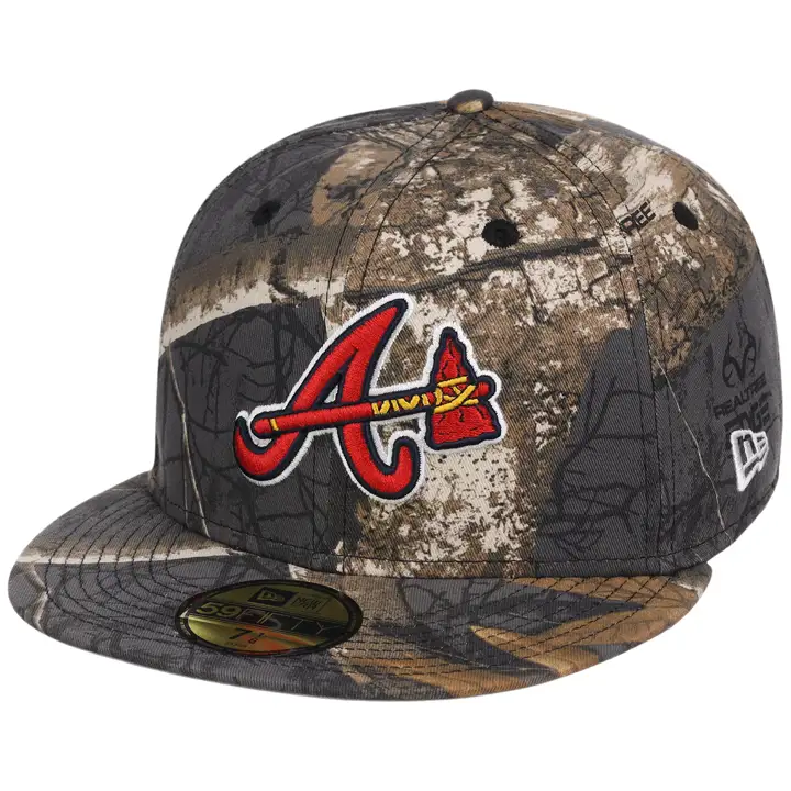 Atlanta Braves MLB Blk Real Tree 59FIFTY CAMO/CAMO/GRY