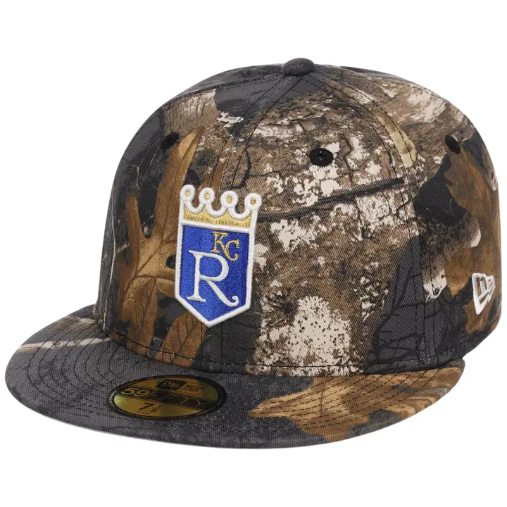 Kansas City Royals MLB Blk Real Tree 59FIFTY CAMO/CAMO/GRY