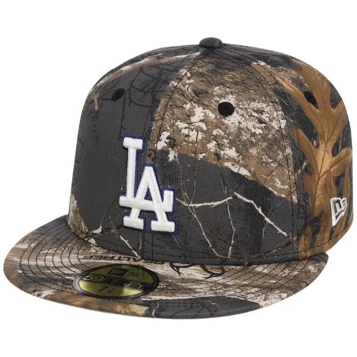 Los Angeles Dodgers MLB Blk Real Tree 59FIFTY CAMO/CAMO/GRY