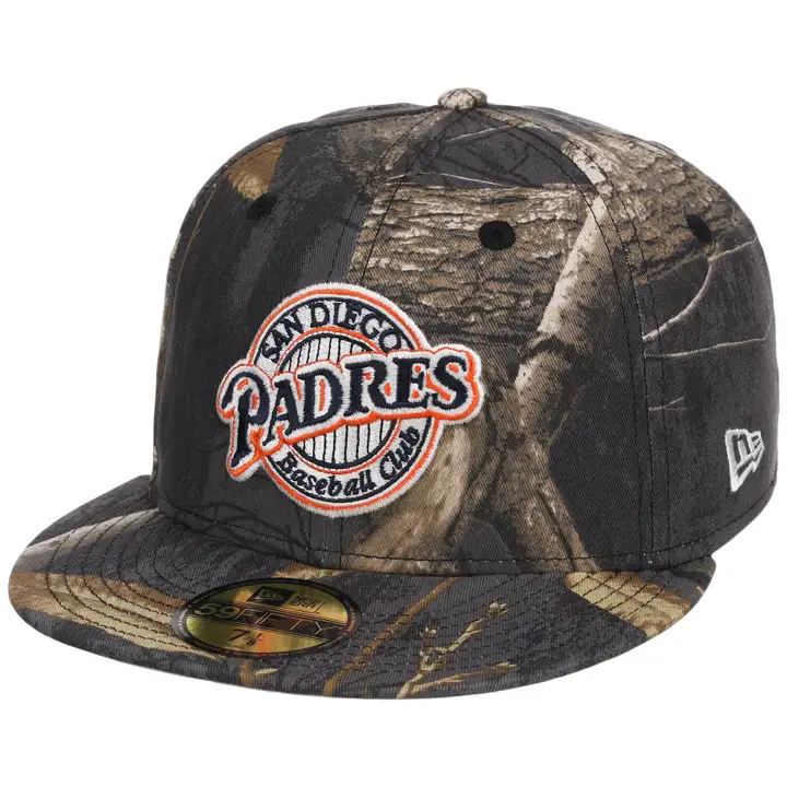 Casquette San Diego Padres MLB Blk Real Tree 59FIFTY CAMO/CAMO/GRY