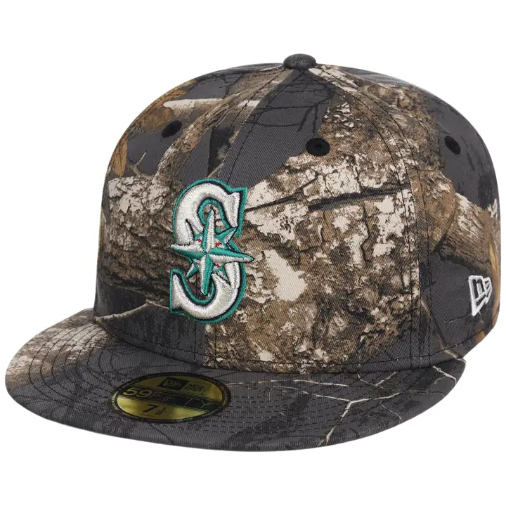 Seattle Mariners MLB Blk Real Tree 59FIFTY CAMO/CAMO/GRY