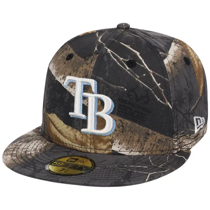 Tampa Bay Rays MLB Blk Real Tree 59FIFTY CAMO/CAMO/GRY