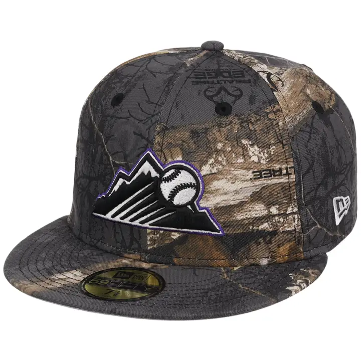 Colorado Rockies MLB Blk Real Tree 59FIFTY CAMO/CAMO/GRY