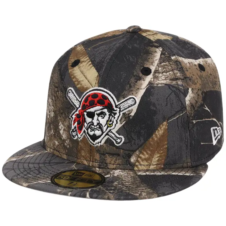 Pittsburgh Pirates MLB Blk Real Tree 59FIFTY CAMO/CAMO/GRY