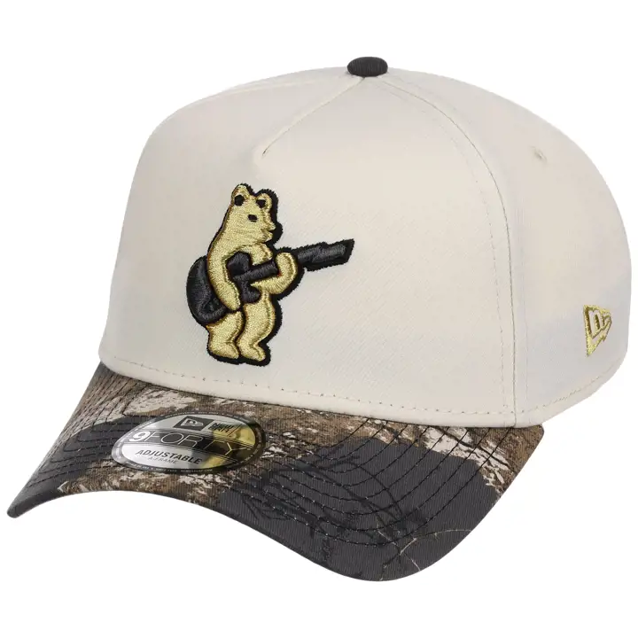 Chicago Cubs MLB Chrome Blk Real Tree 9FORTY AF CHROME/CAMO/