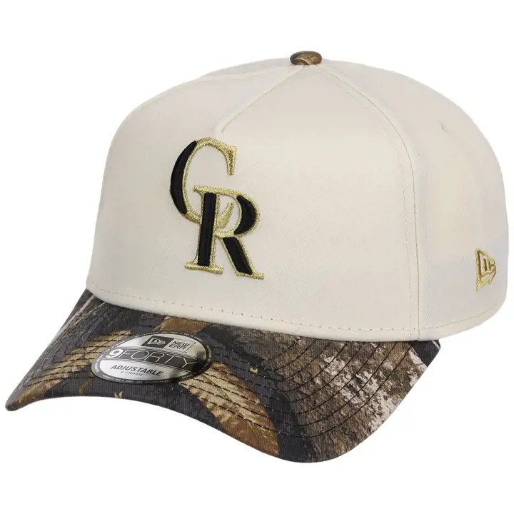 Colorado Rockies MLB Chrome Blk Real Tree 9FORTY AF CHROME/C
