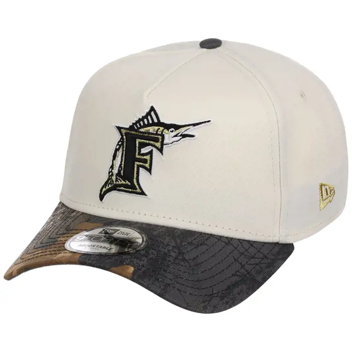 Florida Marlins MLB Chrome Blk Real Tree 9FORTY AF CHROME/CA