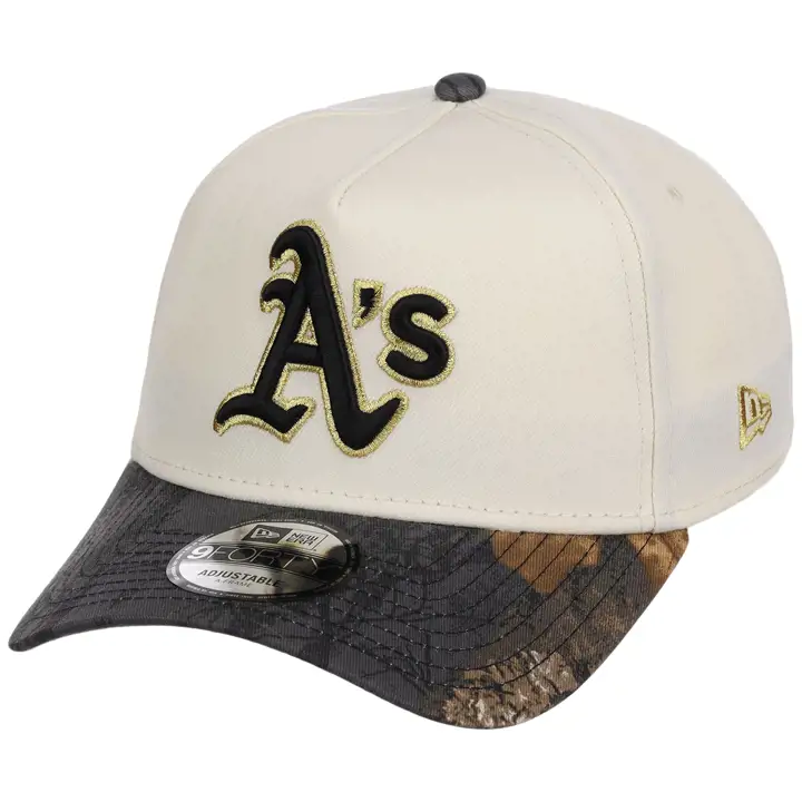 Oakland Athletics MLB Chrome Blk Real Tree 9FORTY AF CHROME/