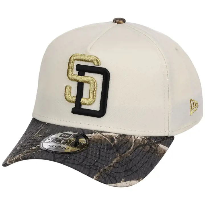 San Diego Padres MLB Chrome Blk Real Tree 9FORTY AF CHROME/C