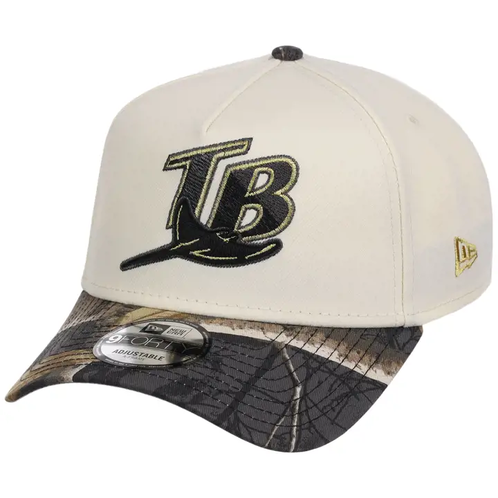 Casquette 9FORTY CHROME/CAM Real Tree noire Tampa Bay Rays MLB