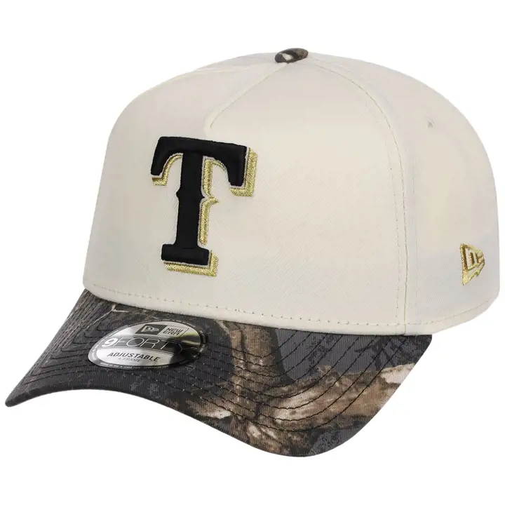 Texas Rangers MLB Chrome Blk Real Tree 9FORTY AF CHROME/CAMO