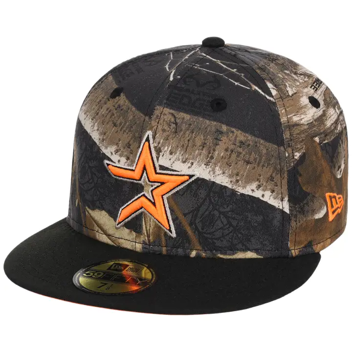 Casquette Houston Astros MLB Black Real Tree Flame 59FIFTY CAMO/BLK/OR