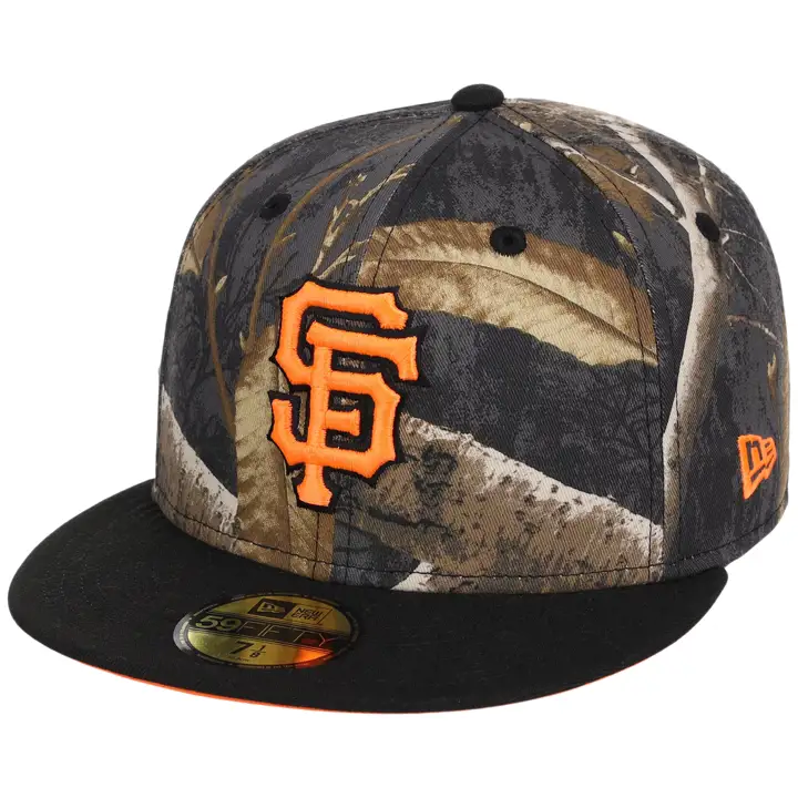 San Francisco Giants MLB Black Real Tree Flame 59FIFTY CAMO/