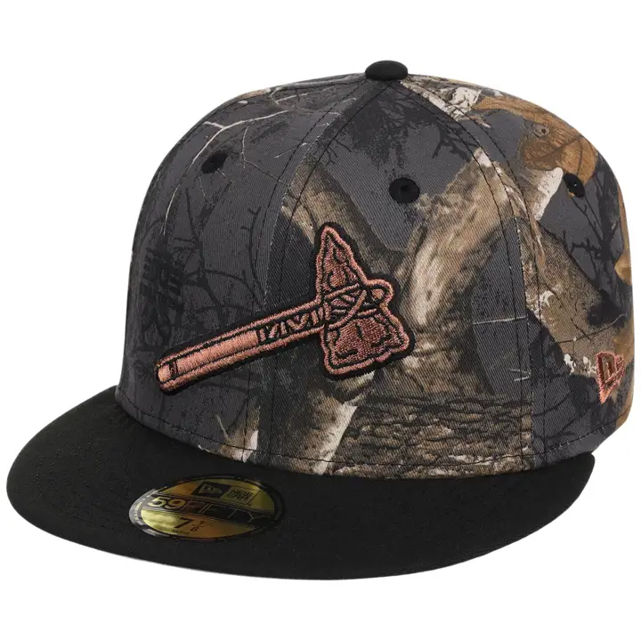 Casquette 59FIFTY Atlanta Braves MLB Black Real Tree 2T CAMO/BLK/GRY