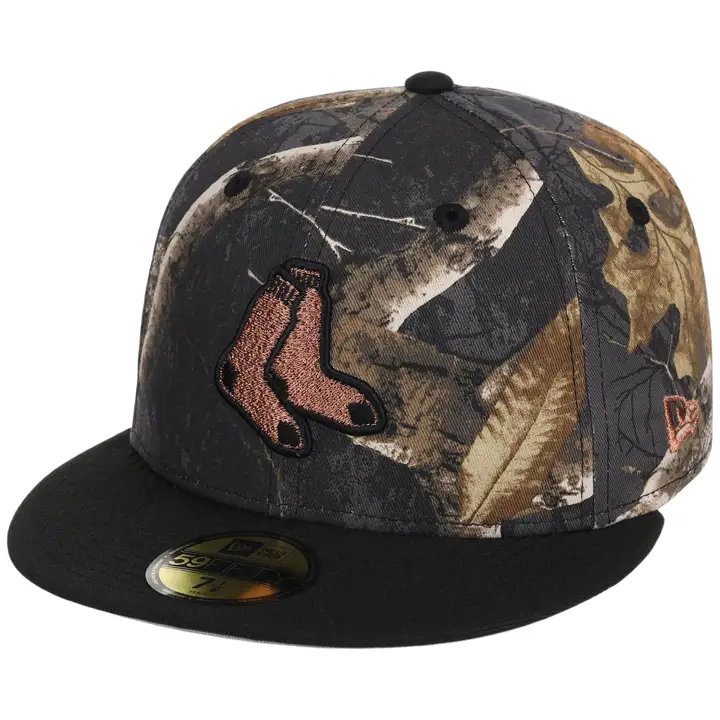 Boston Red Sox MLB Noir Real Tree 2T 59FIFTY CAMO/BLK/GRY