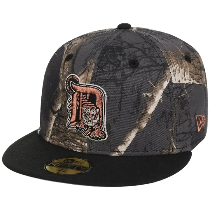 Detroit Tigers MLB Black Real Tree 2T 59FIFTY CAMO/BLK/GRY