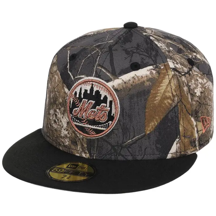 New York Mets MLB Black Real Tree 2T 59FIFTY CAMO/BLK/GRY