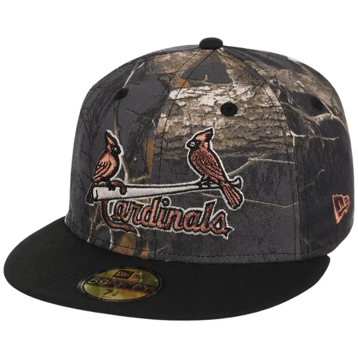 St. Louis Cardinals MLB Black Real Tree 2T 59FIFTY CAMO/BLK/