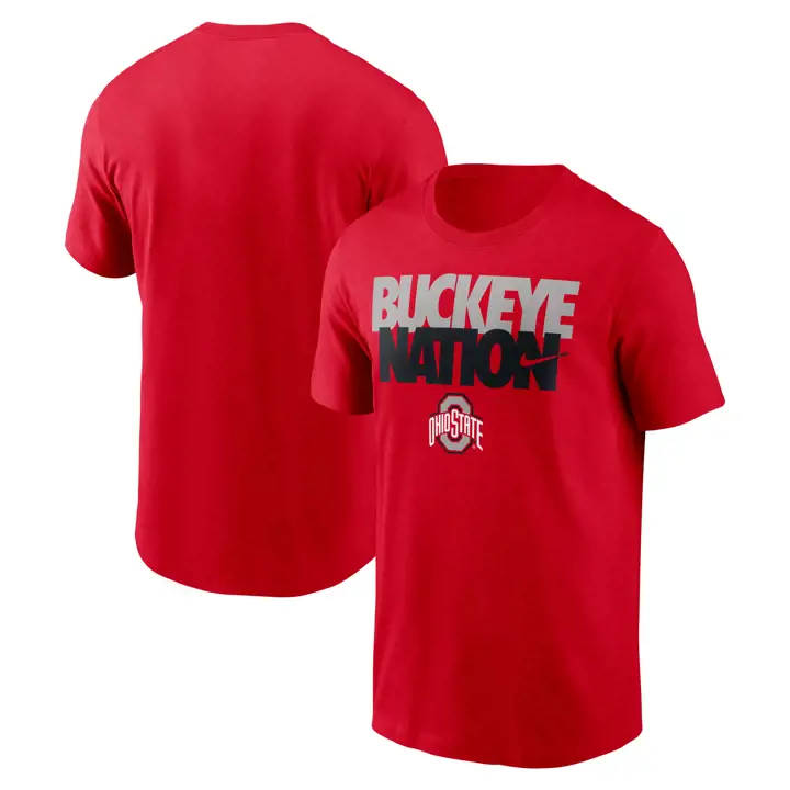 T-shirt Ohio State Buckeyes homme en coton Nike Madness SS ROUGE