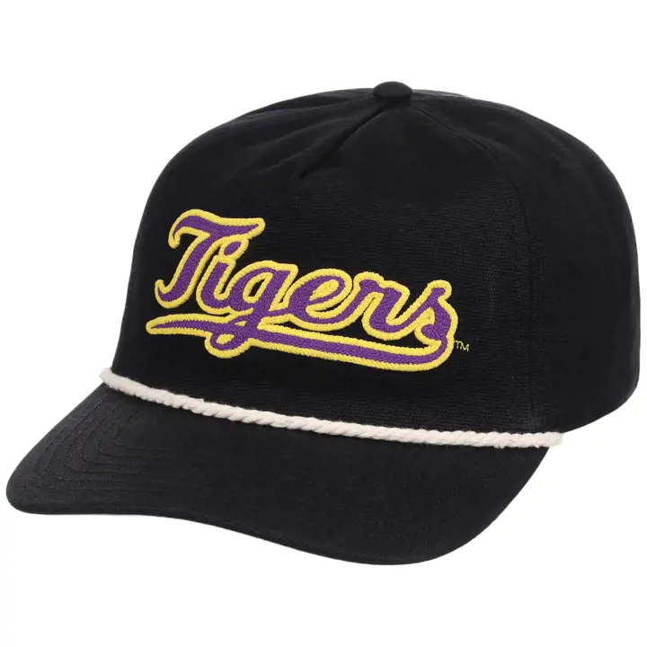 Casquette LSU style rétro corde noire