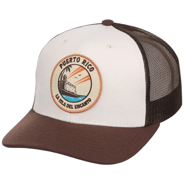 Casquette Trucker Bicolore Puerto Rico El Morro Ivoire/Marron