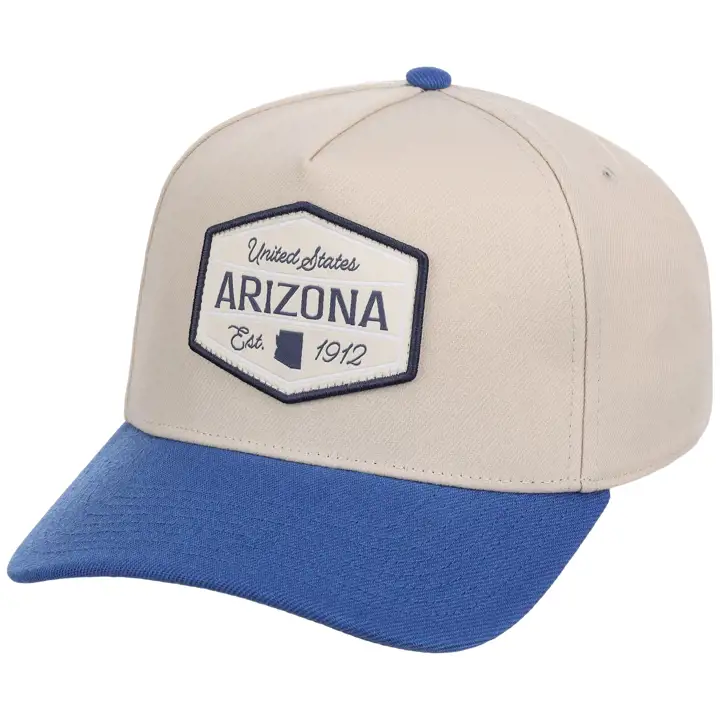 Casquette de camionneur bicolore Arizona Ivoire/Bleu
