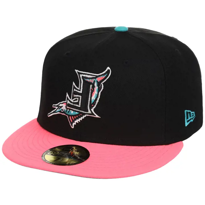 Florida Marlins GAUCHER Flipmode 59FIFTY BLK/PNK/GRY
