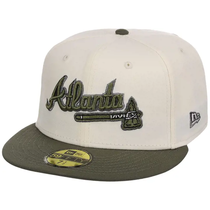 Atlanta Braves LHD Cigarettes & Set Lists 59FIFTY CHROME/OLV