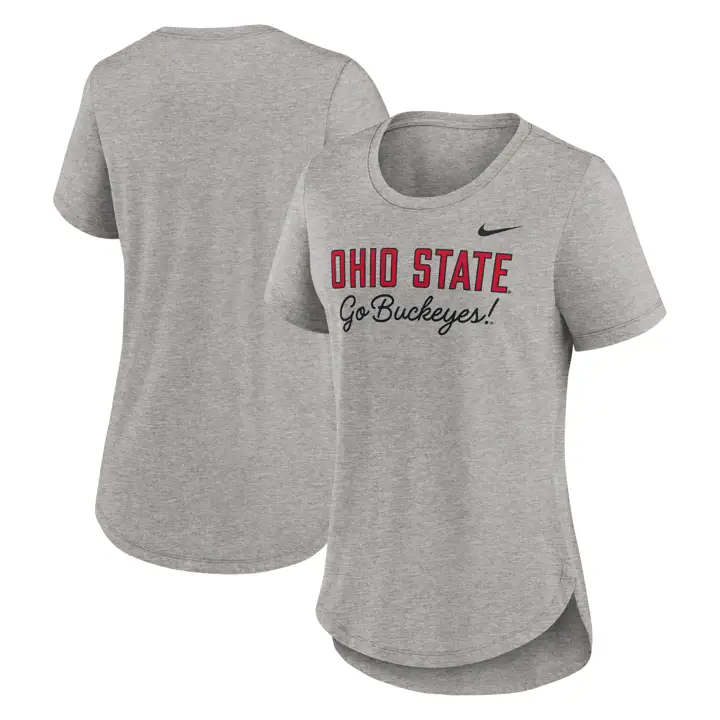 T-shirt tri-mélange Ohio State Buckeyes SU26 Primetime Script gris