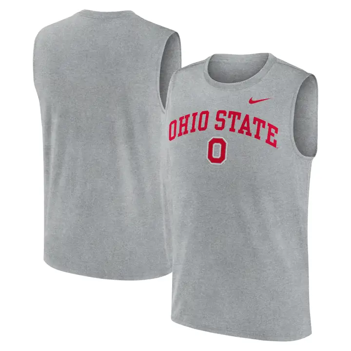 Débardeur de sport Ohio State Buckeyes SU26 Legend Arch Logo Gris Chiné