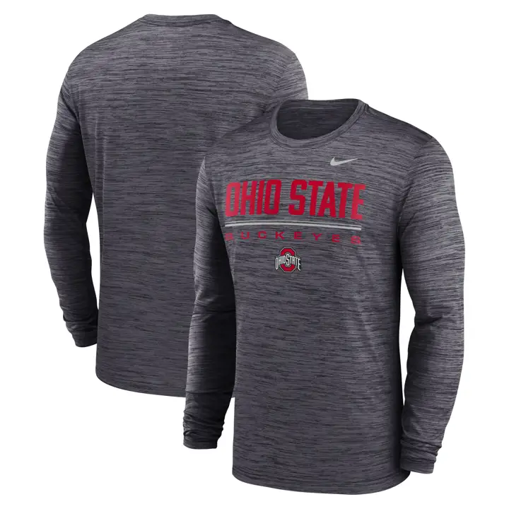 T-shirt à manches longues Ohio State Buckeyes SU26 Sideline Dri Fit Velocity